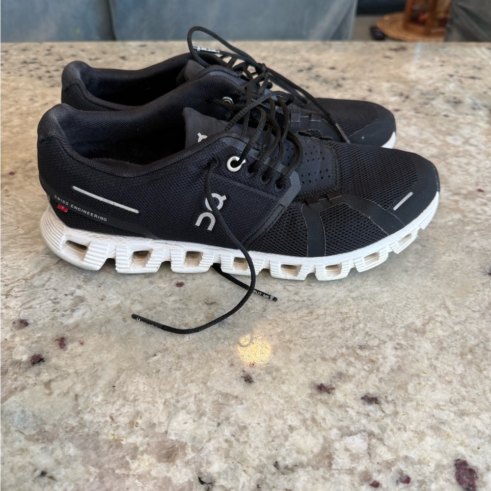 On Running Black and White Sneakers